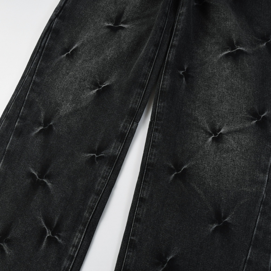 Jean noir évasé violet