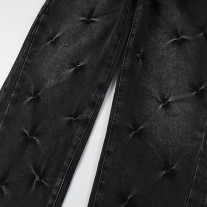 Jean noir évasé violet