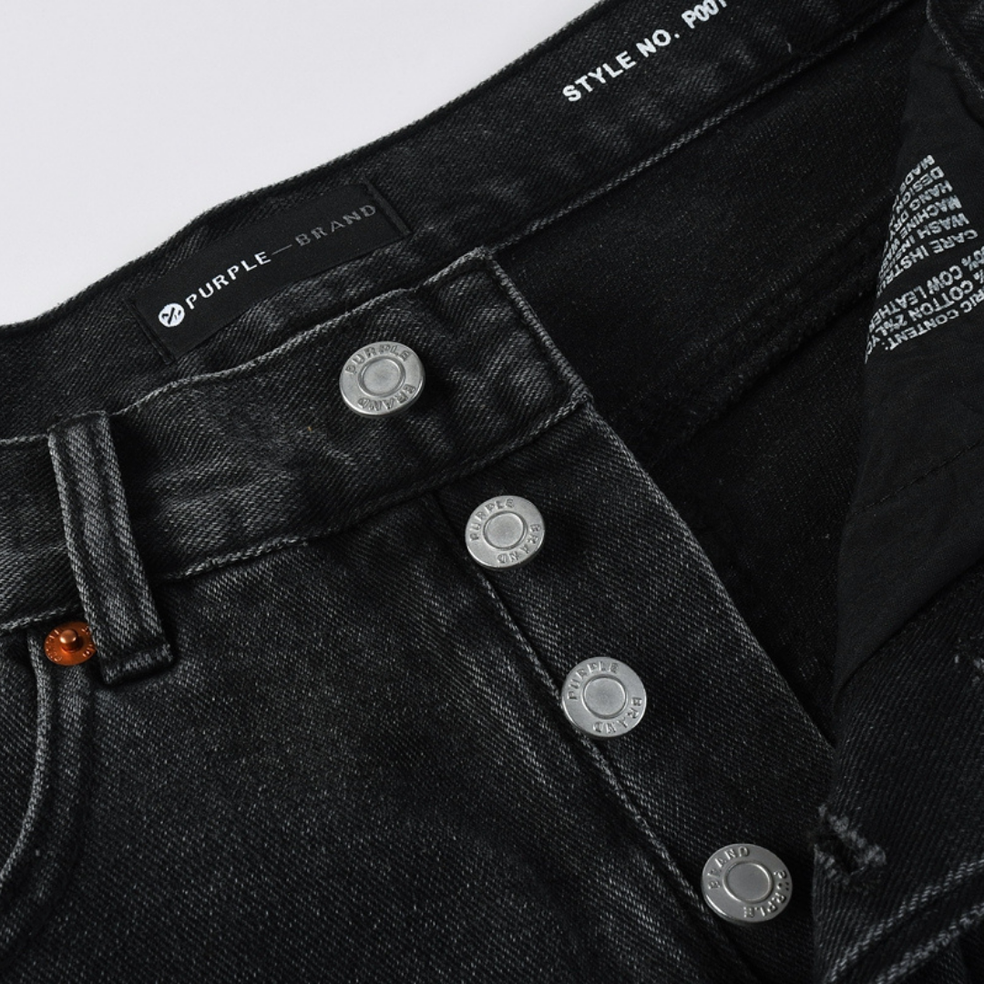 Jean noir évasé violet