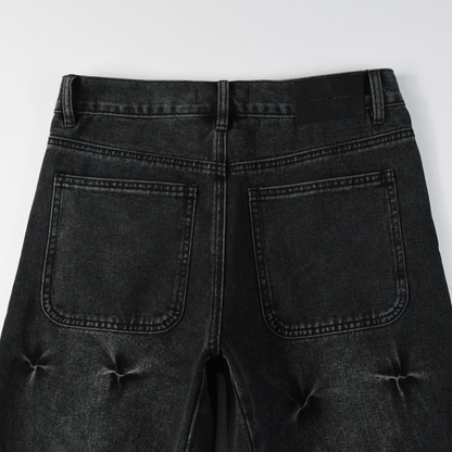 Jean noir évasé violet