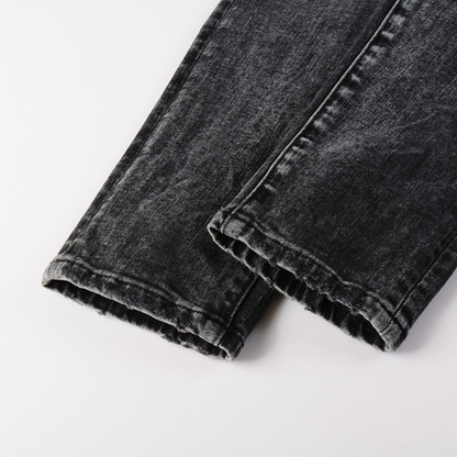 Jean noir à dégradé violet