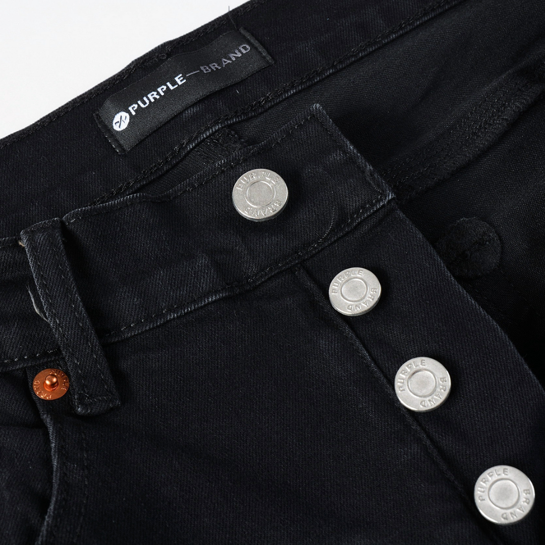 Jean noir à dégradé violet