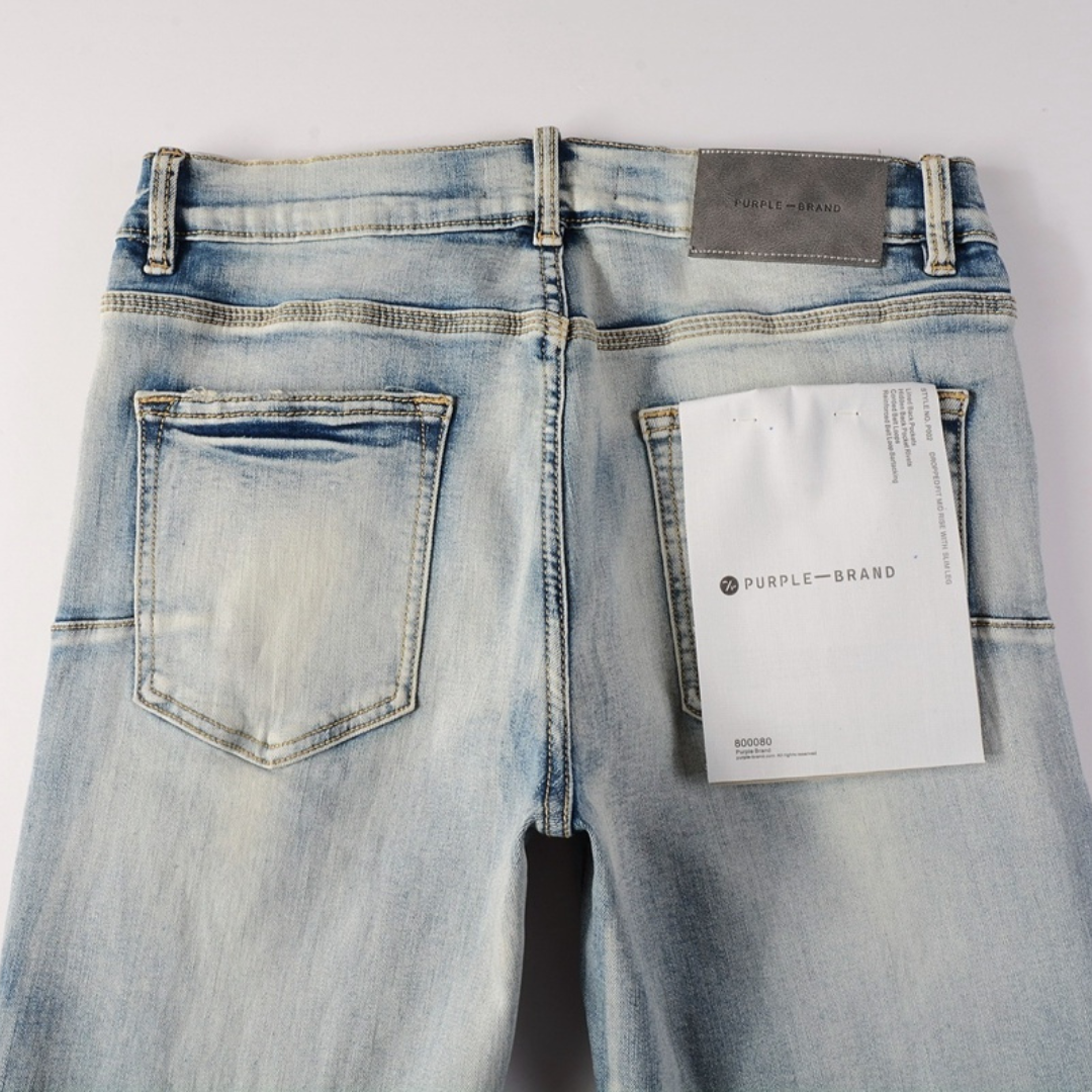 Jean bleu dégradé violet