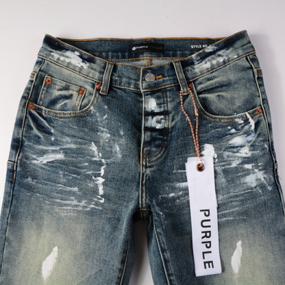 Jean bleu dégradé violet