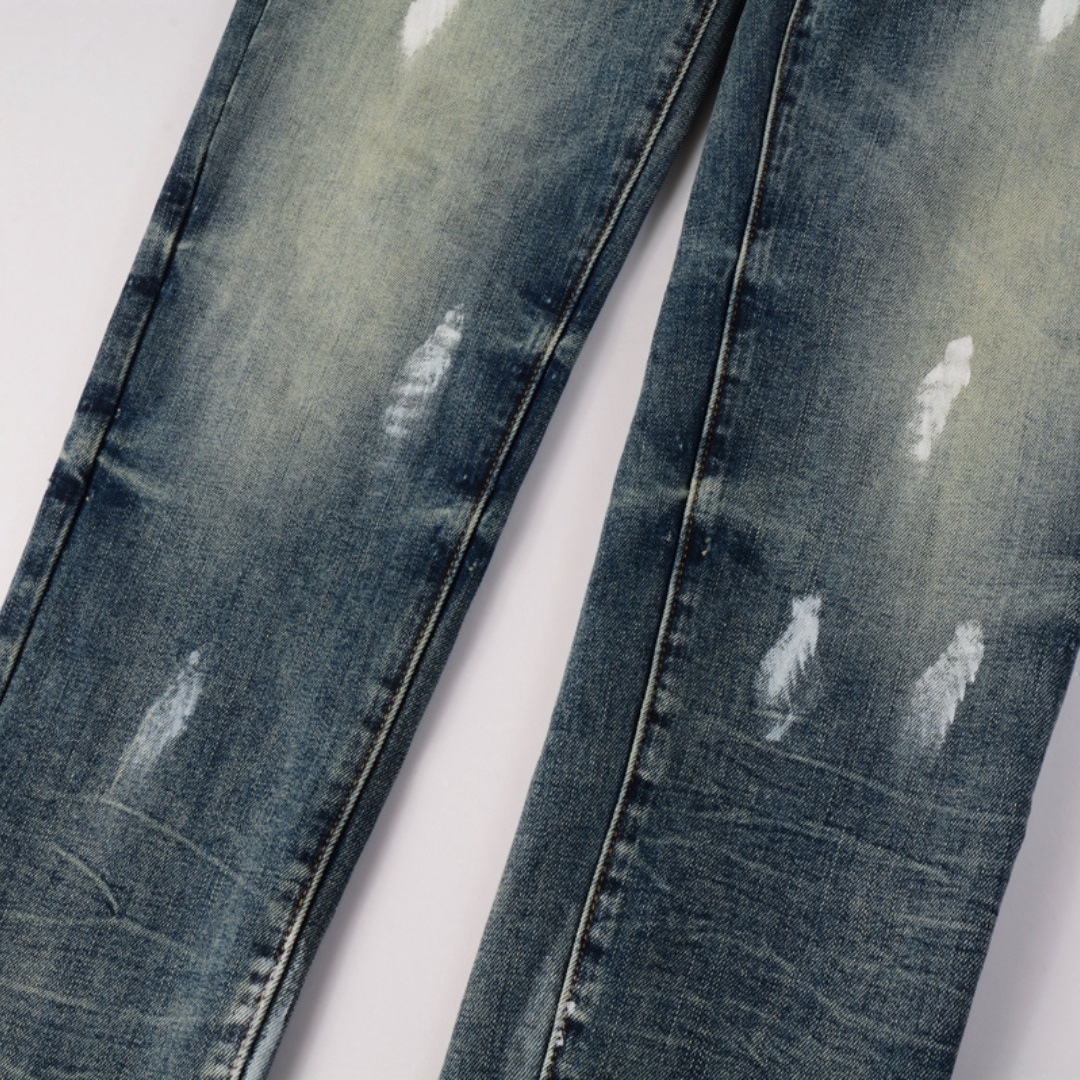 Jean bleu dégradé violet