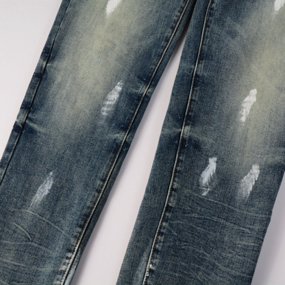 Jean bleu dégradé violet