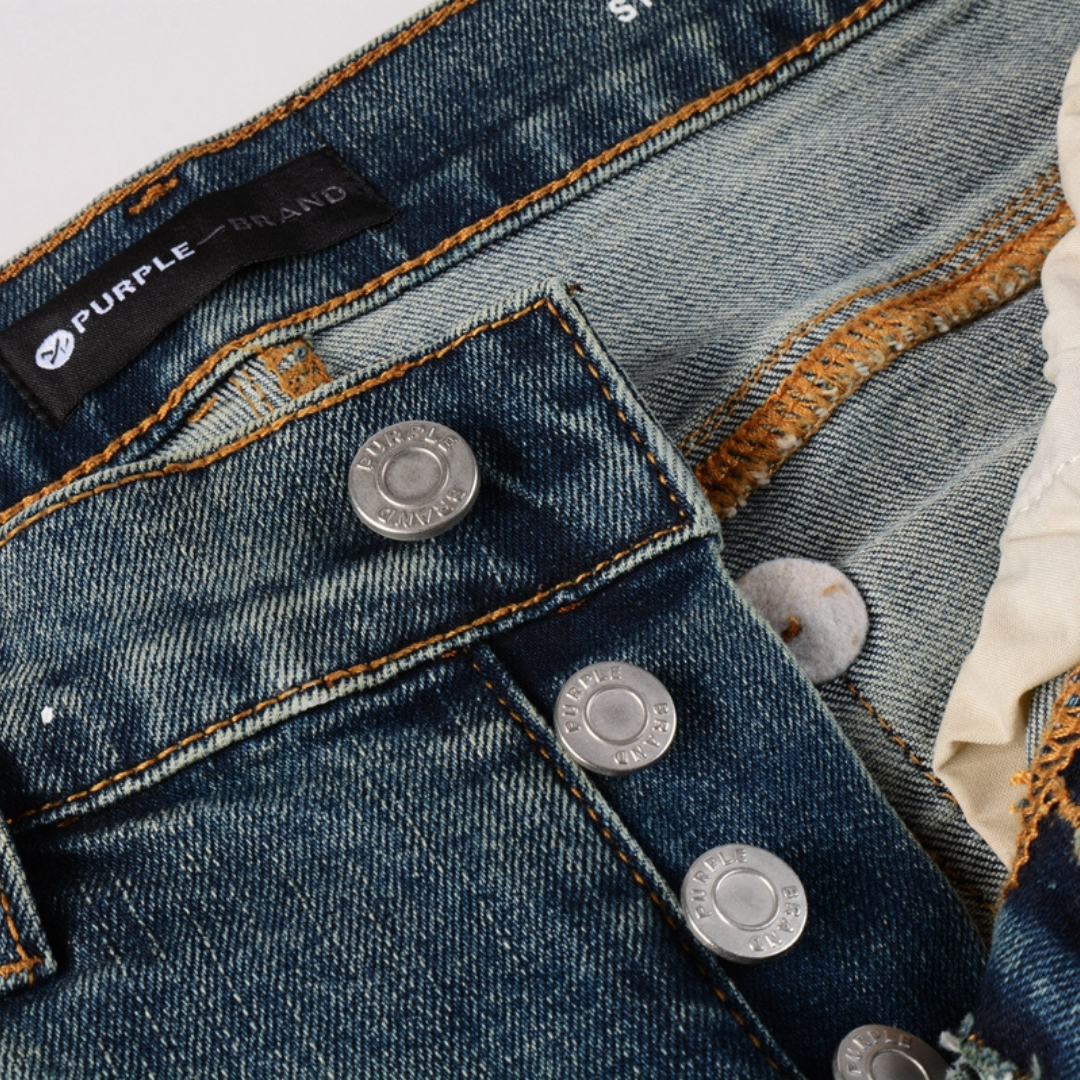 Jean bleu dégradé violet