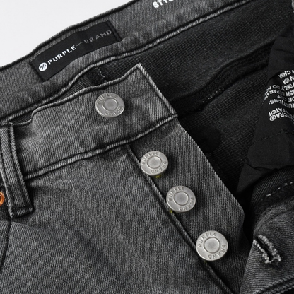 Jeans violets gris à losanges