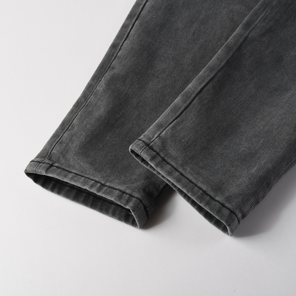 Jeans violets gris à losanges