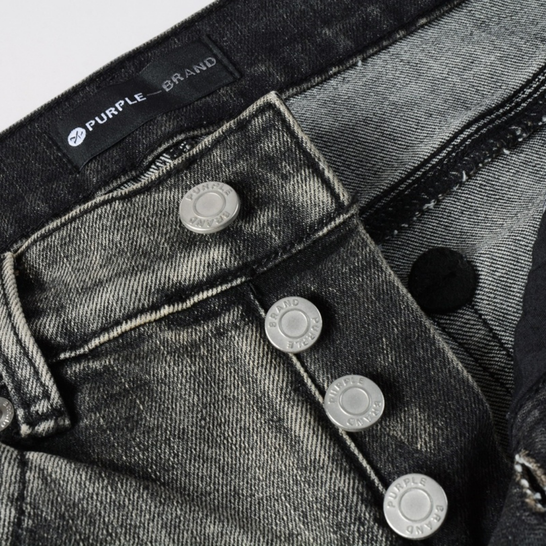 Jean déchiré gris-violet