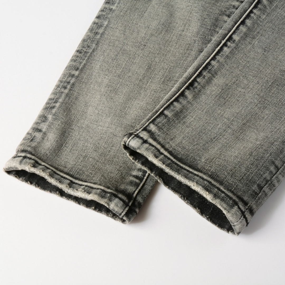 Jean déchiré gris-violet