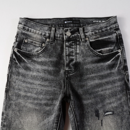 Jean déchiré gris-violet