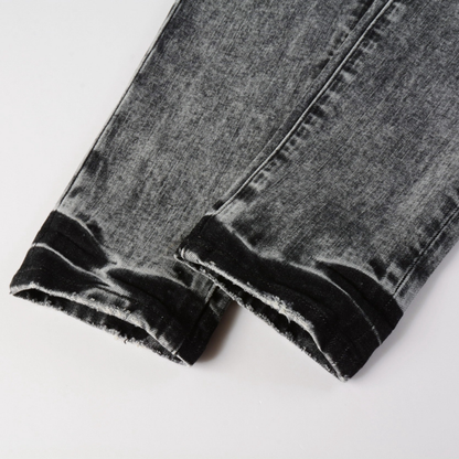 Jean déchiré gris-violet