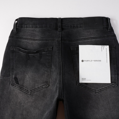 Jean noir déchiré violet