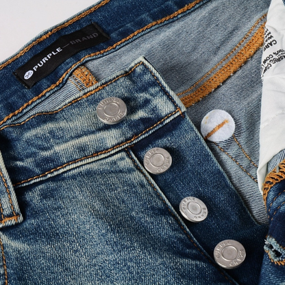 Jean bleu déchiré violet