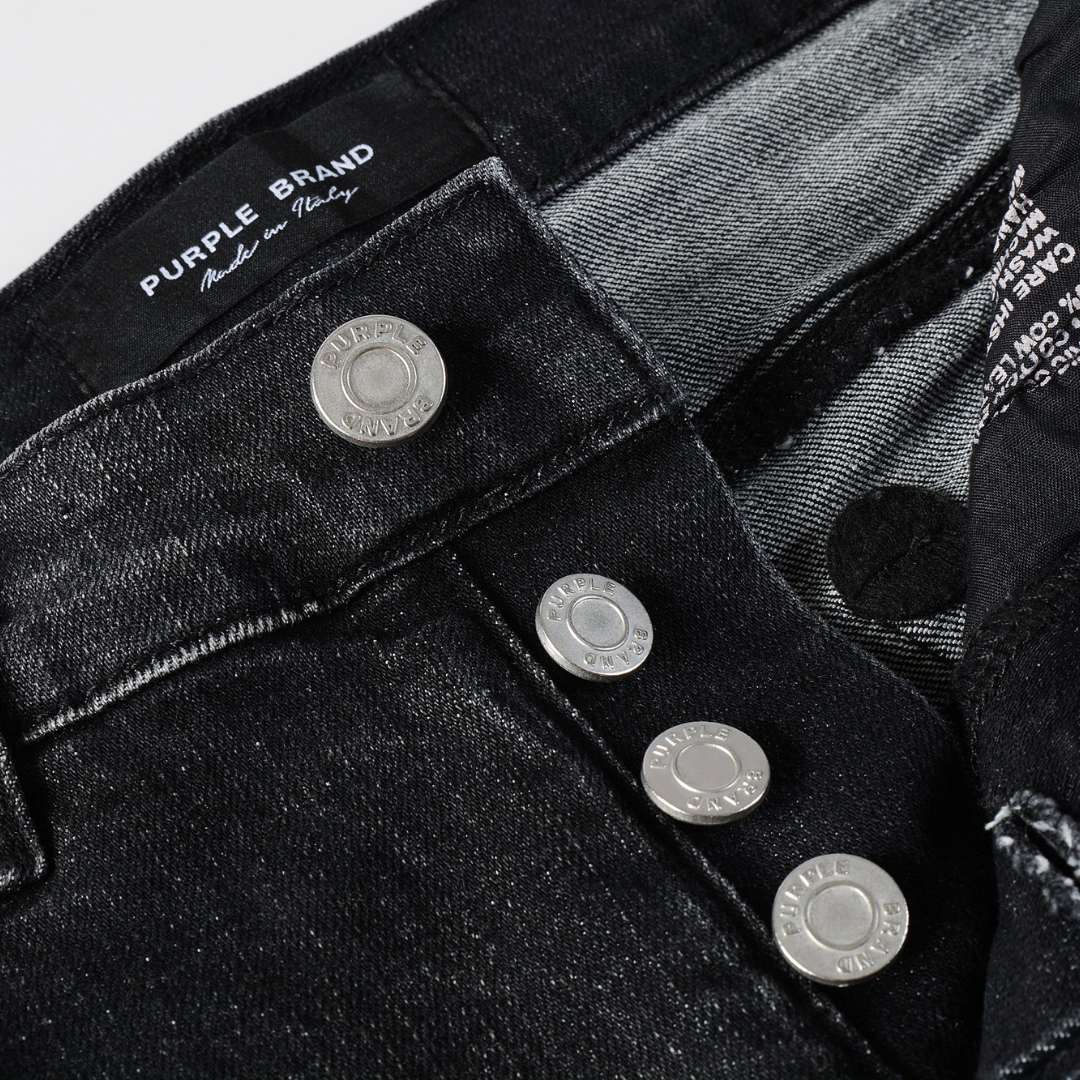 Jean violet déchiré gris et noir