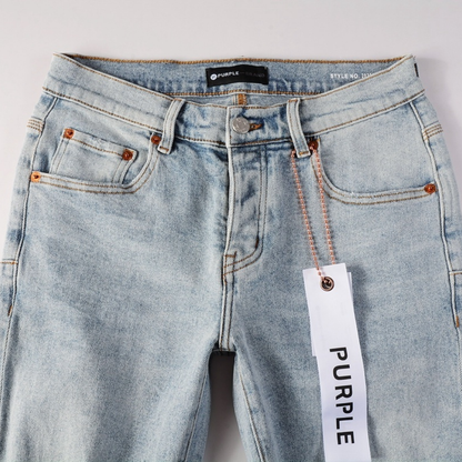 Jean violet triple déchiré