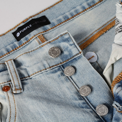 Jean violet triple déchiré