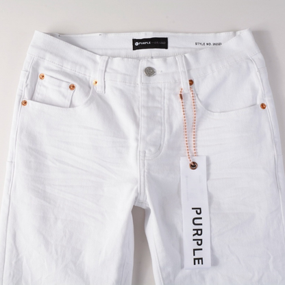 Jeans violets et blancs