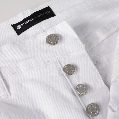 Jeans violets et blancs