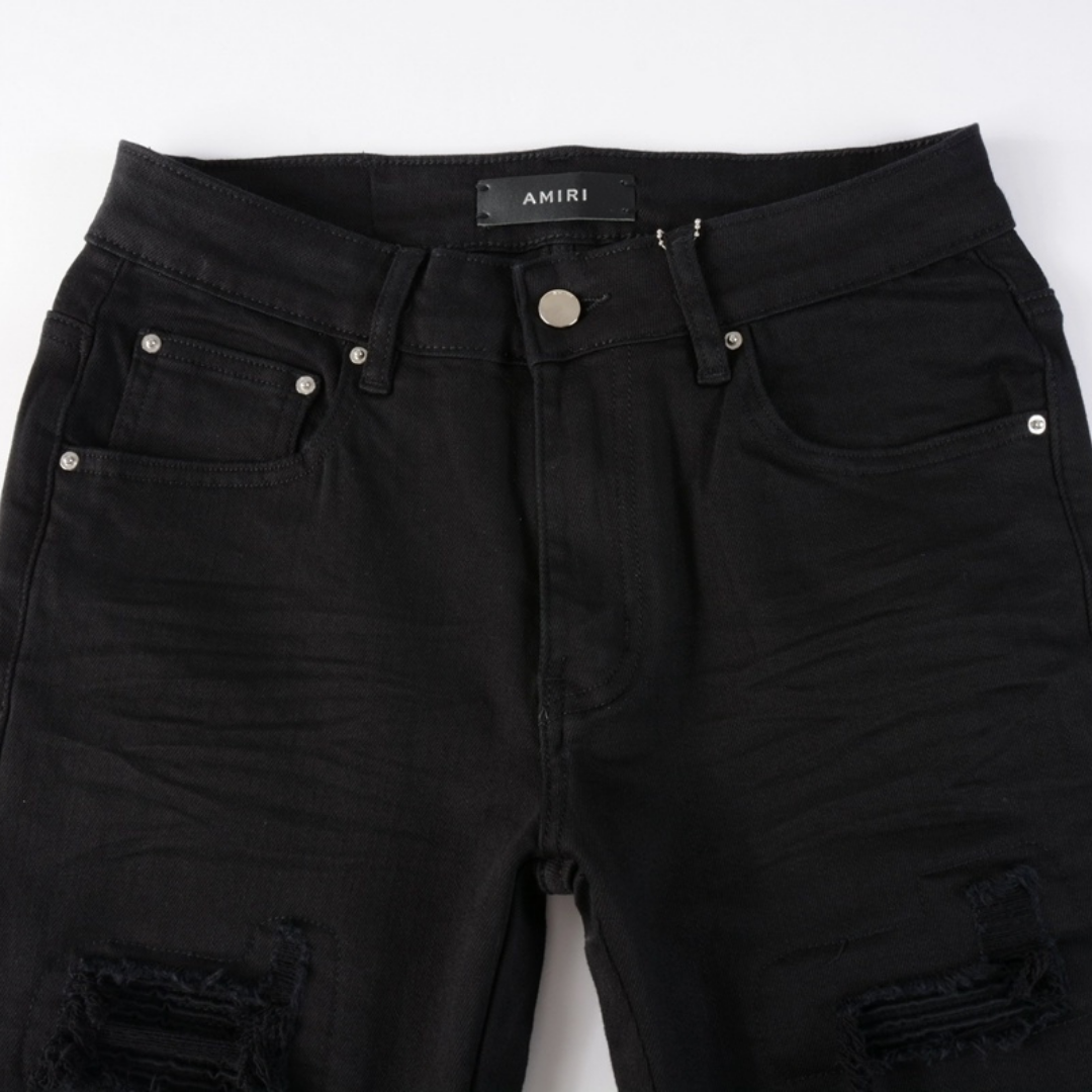 Jean noir déchiré Amr