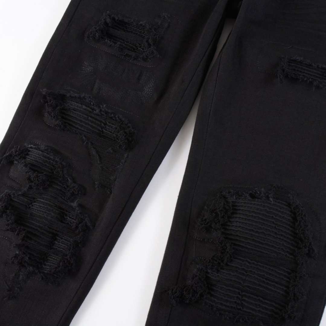 Jean noir déchiré Amr