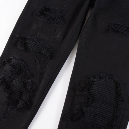 Jean noir déchiré Amr