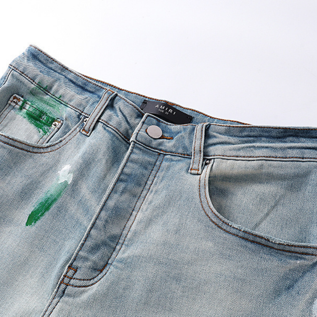 Jean bleu décalé Amr