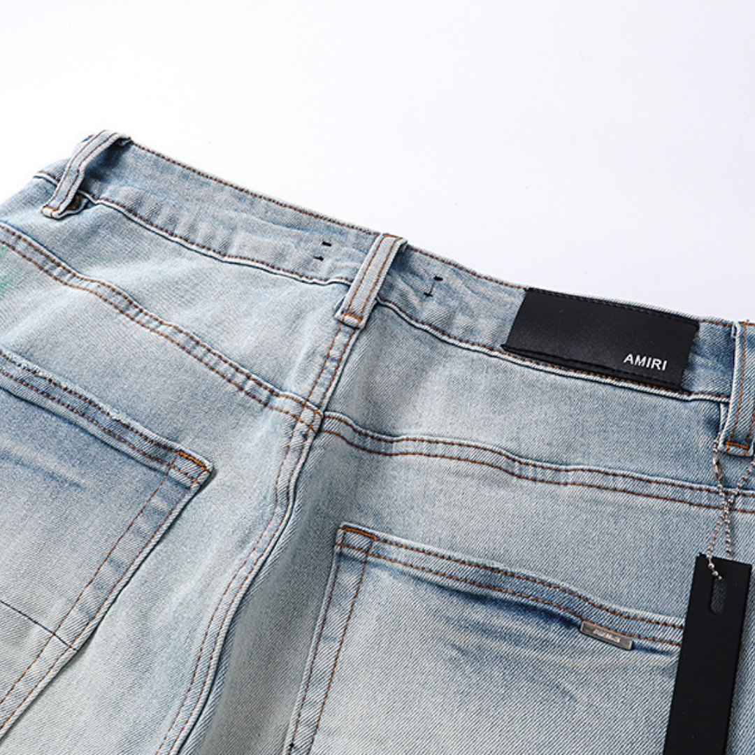 Jean bleu décalé Amr