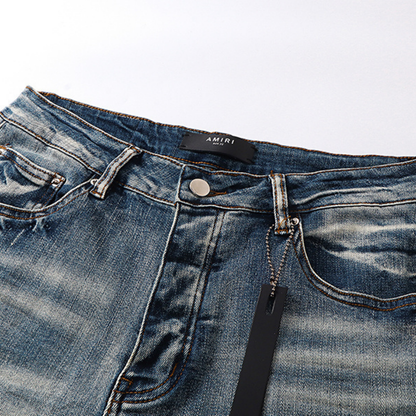 Jean à logo blanc Amr