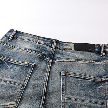 Jean à logo blanc Amr