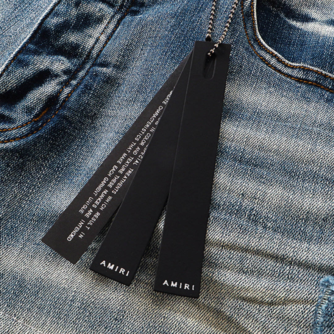 Jean à logo blanc Amr