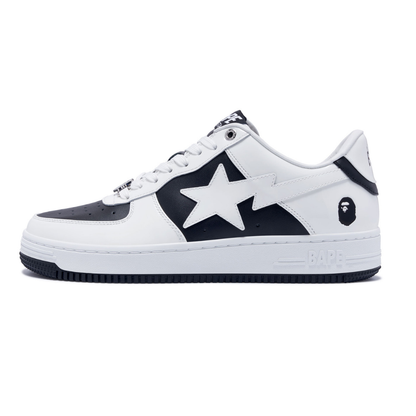Bape Bapesta Blanc Noir