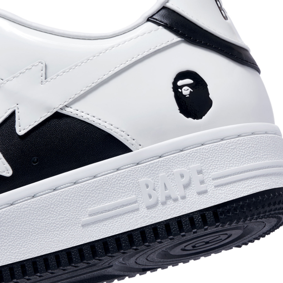 Bape Bapesta Blanc Noir