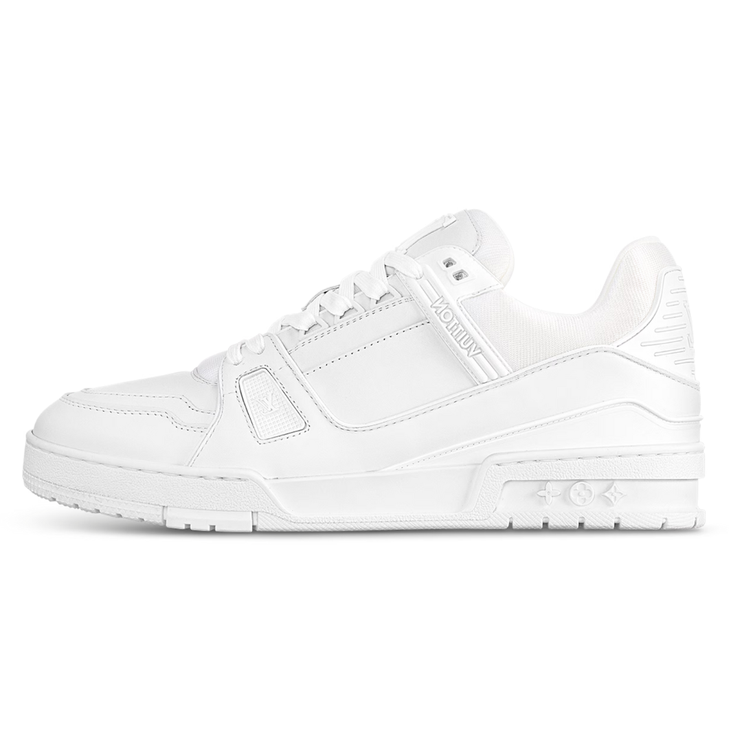 Baskets blanches monogrammées Louis Vuitton