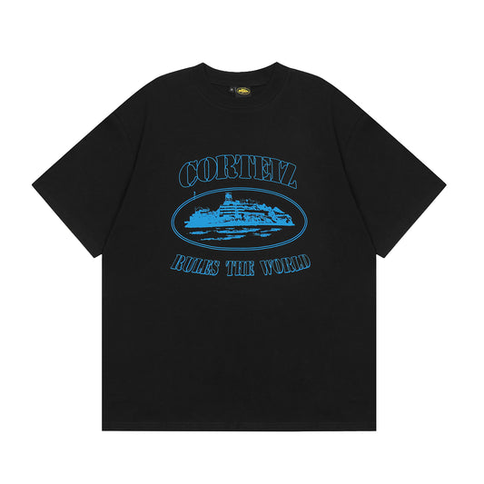 T-shirt Alcatraz noir et bleu