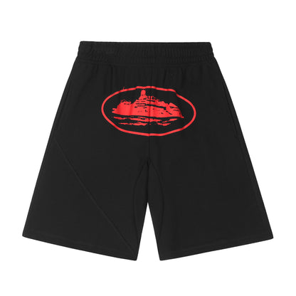 Short Alcatraz noir et rouge
