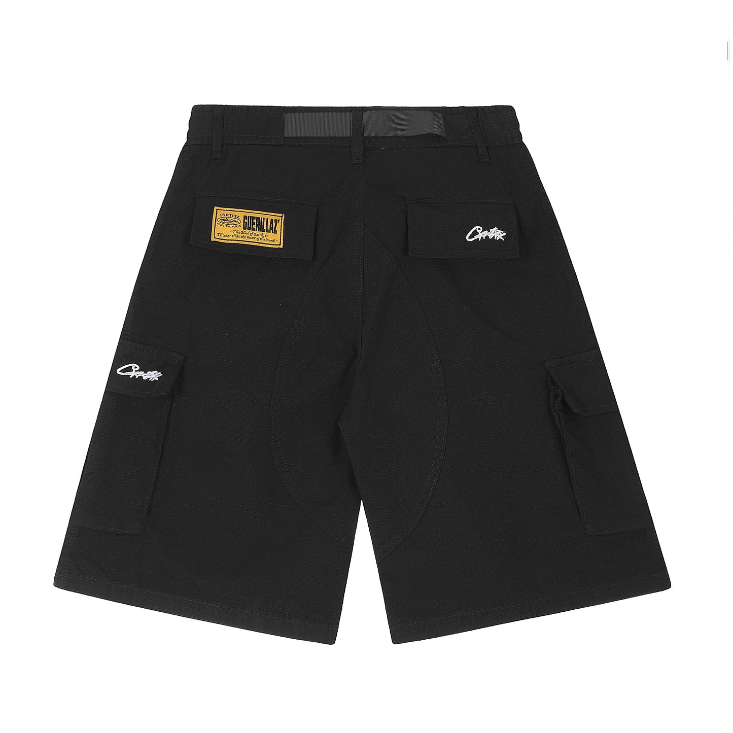 Short cargo Alcatraz noir et jaune