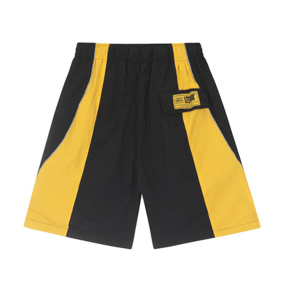 Short cargo jaune et noir