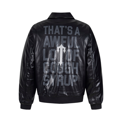 Veste bomber en cuir décodée