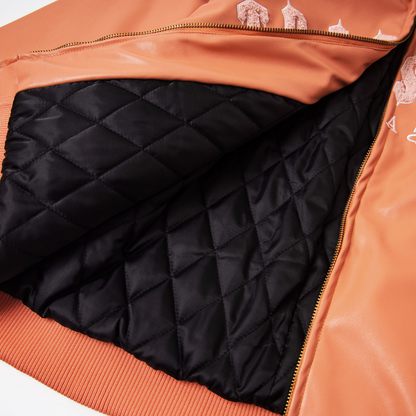 Veste bomber en cuir décodée