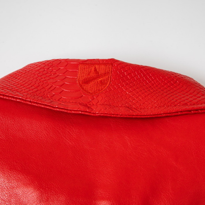 Veste bomber en cuir décodée