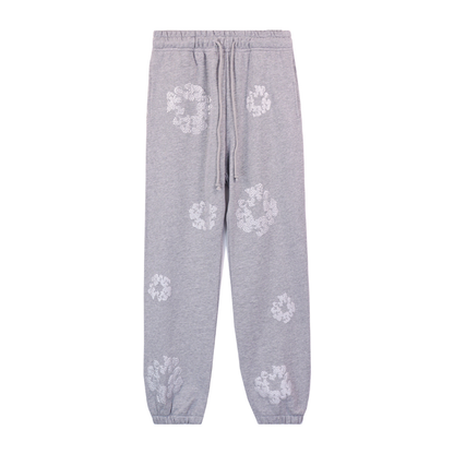 Pantalon en denim à losanges gris