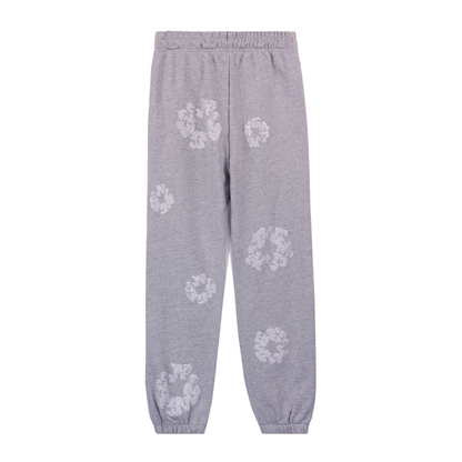 Pantalon en denim à losanges gris