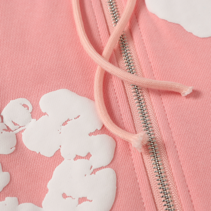 Sweat à capuche zippé en denim