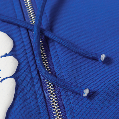 Sweat à capuche zippé en denim