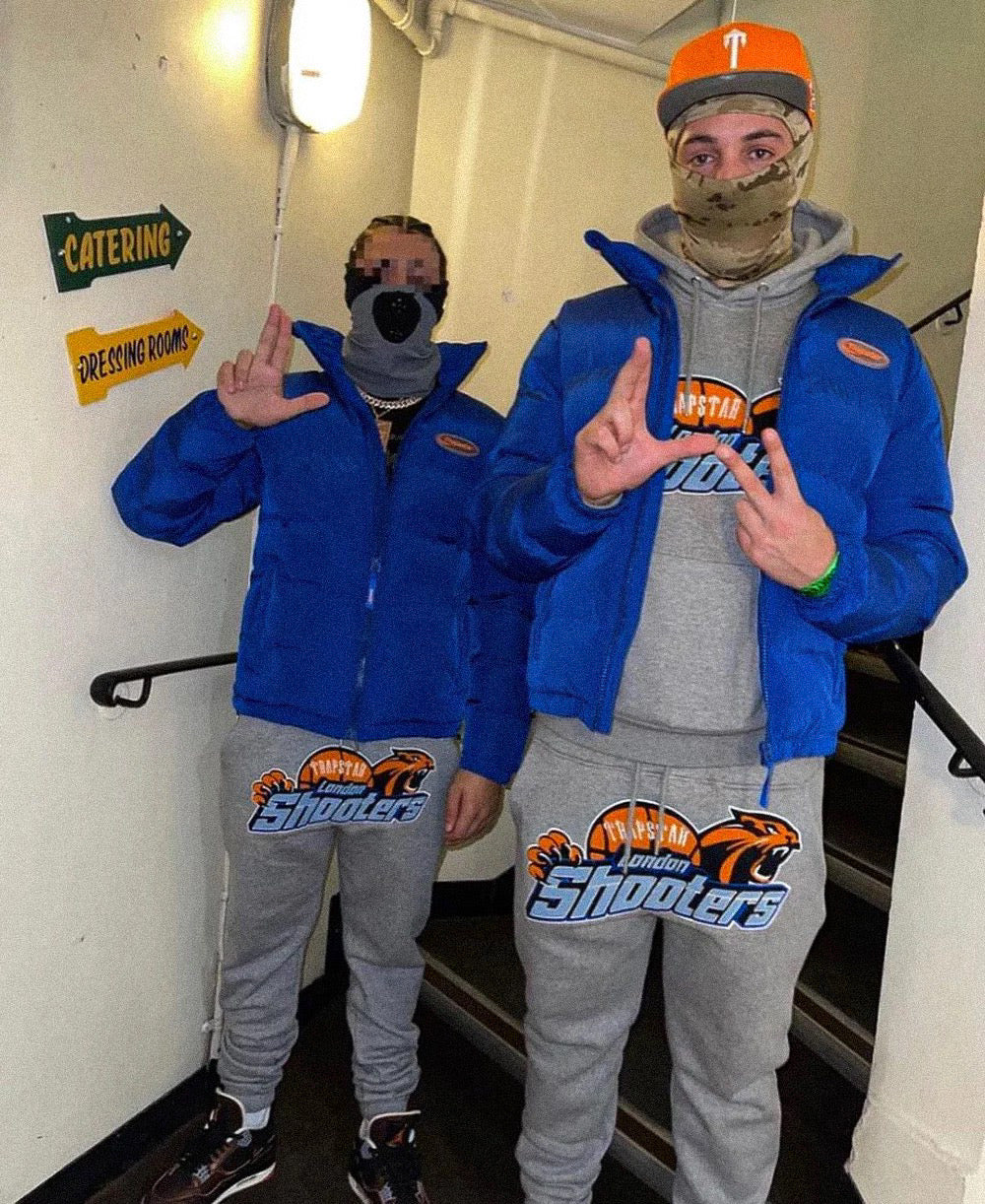 Pantalon de survêtement gris orange Shooters