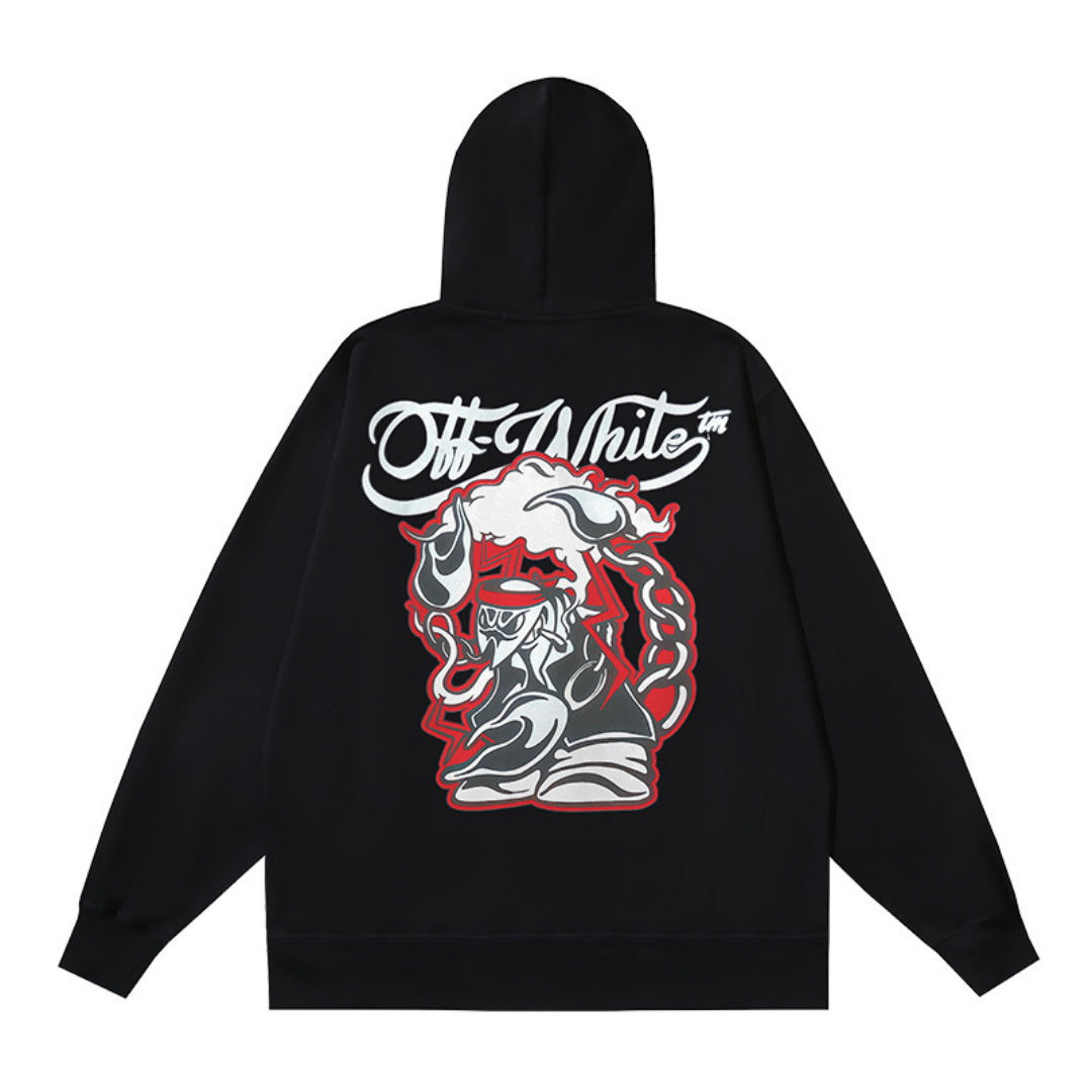 Sweat à capuche zippé Off-W Monogram