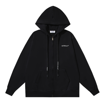 Sweat à capuche zippé Off-W Monogram