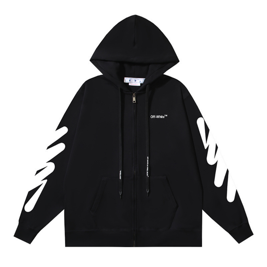 Sweat à capuche zippé Off-W Monogram